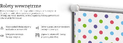 Stor pentru geam cu puncte colorate