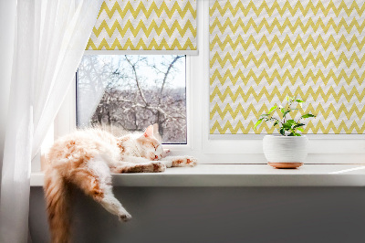 Stor geam interior cu model zigzaguri galbene