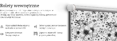 Stor pentru geam cu imprimeu cu floare desenată
