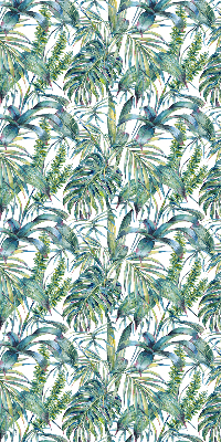 Stor geam interior cu model Frunze tropicale
