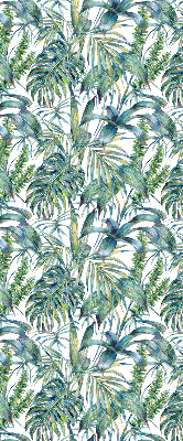 Stor geam interior cu model Frunze tropicale