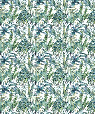 Stor geam interior cu model Frunze tropicale