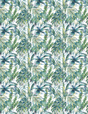 Stor geam interior cu model Frunze tropicale