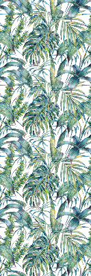 Stor geam interior cu model Frunze tropicale