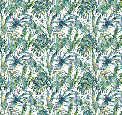 Stor geam interior cu model Frunze tropicale
