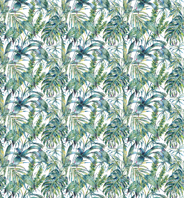 Stor geam interior cu model Frunze tropicale