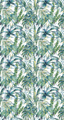 Stor geam interior cu model Frunze tropicale
