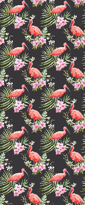 Jaluzele tip roletă cu flamingo pe plante