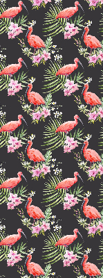 Jaluzele tip roletă cu flamingo pe plante