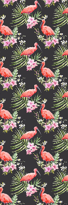 Jaluzele tip roletă cu flamingo pe plante