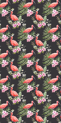 Jaluzele tip roletă cu flamingo pe plante