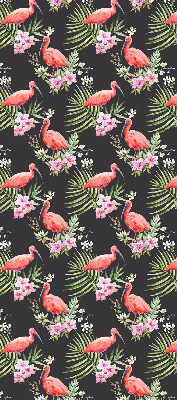 Jaluzele tip roletă cu flamingo pe plante