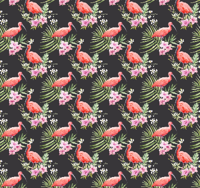 Jaluzele tip roletă cu flamingo pe plante