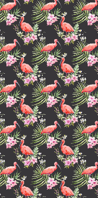 Jaluzele tip roletă cu flamingo pe plante