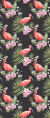 Jaluzele tip roletă cu flamingo pe plante