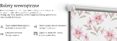 Stor geam interior cu flori roz