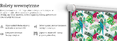 Jaluzele tip roletă cu model papagali