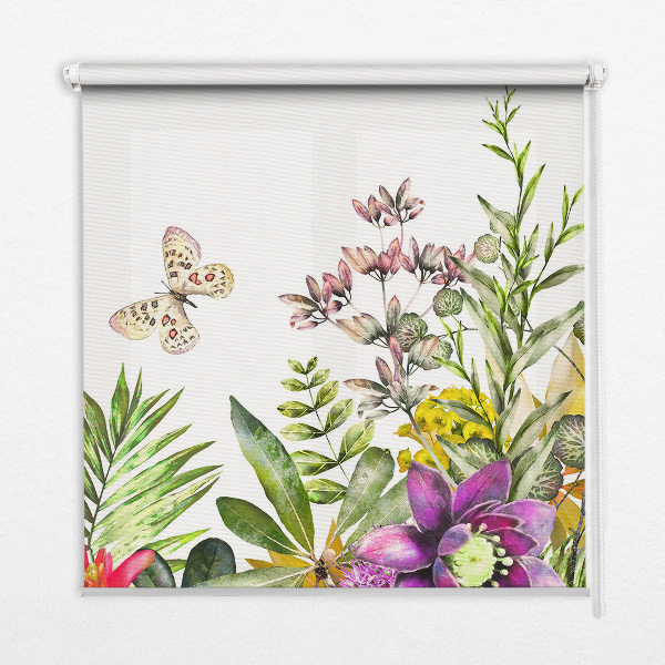 Jaluzele tip roletă cu model floral