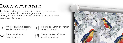 Jaluzele tip roletă cu model pasăre colorată