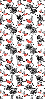 Stor geam interior păsări Bullfinch