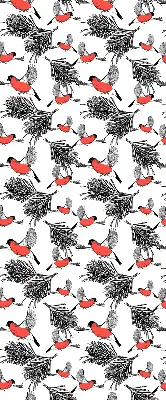 Stor geam interior păsări Bullfinch