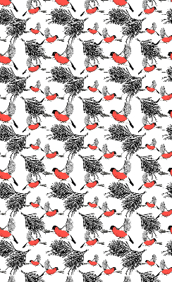 Stor geam interior păsări Bullfinch
