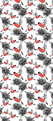 Stor geam interior păsări Bullfinch
