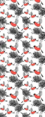 Stor geam interior păsări Bullfinch