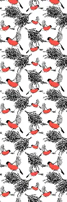 Stor geam interior păsări Bullfinch