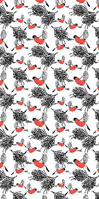 Stor geam interior păsări Bullfinch