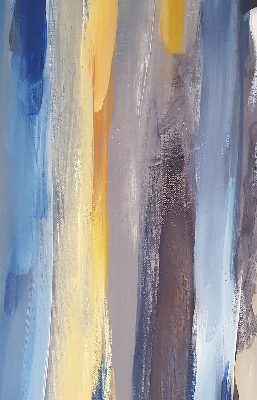 Stor geam interior pictat