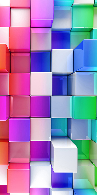 Stor pentru geam cu cuburi colorate 3D