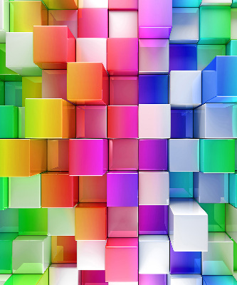 Stor pentru geam cu cuburi colorate 3D
