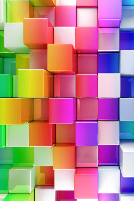 Stor pentru geam cu cuburi colorate 3D