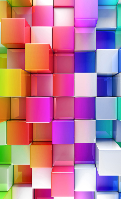 Stor pentru geam cu cuburi colorate 3D