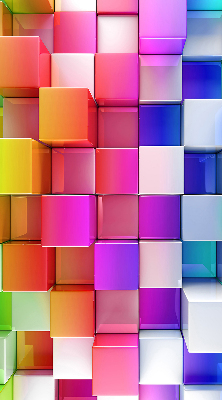 Stor pentru geam cu cuburi colorate 3D