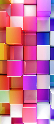 Stor pentru geam cu cuburi colorate 3D