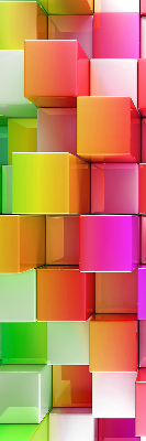 Stor pentru geam cu cuburi colorate 3D