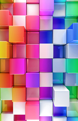 Stor pentru geam cu cuburi colorate 3D