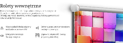 Stor pentru geam cu cuburi colorate 3D
