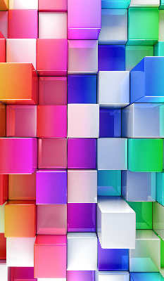 Stor pentru geam cu cuburi colorate 3D