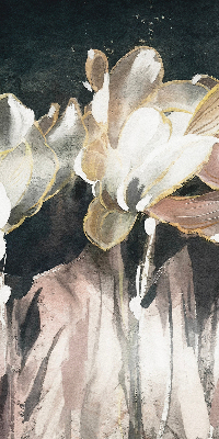 Stor geam interior cu flori pictate