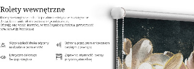 Stor geam interior cu flori pictate