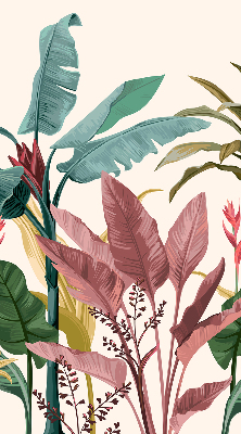 Jaluzele tip roleta cu model de frunze colorate