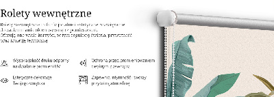 Jaluzele tip roleta cu model de frunze colorate