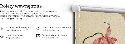 Stor pentru geam cu model de flori