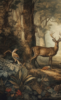 Stor pentru geam cu animalele din pădure