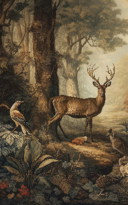 Stor pentru geam cu animalele din pădure