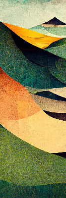 Stor geam interior cu modelul Dealuri abstracte
