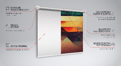 Stor pentru geam cu model Munți abstracti